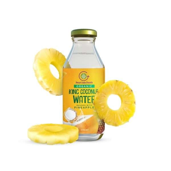 Organic king coconut water pineapple